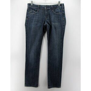 Vigoss Jeans 5 Straight Denim Stretch Embroidered Pants Juniors Dark